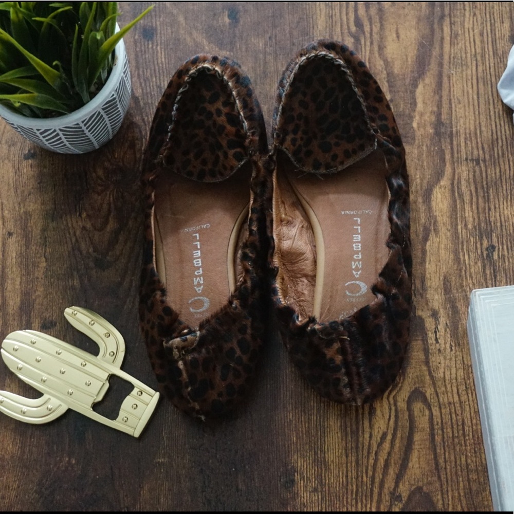Jeffrey Campbell Leopard Calf Hair Flats